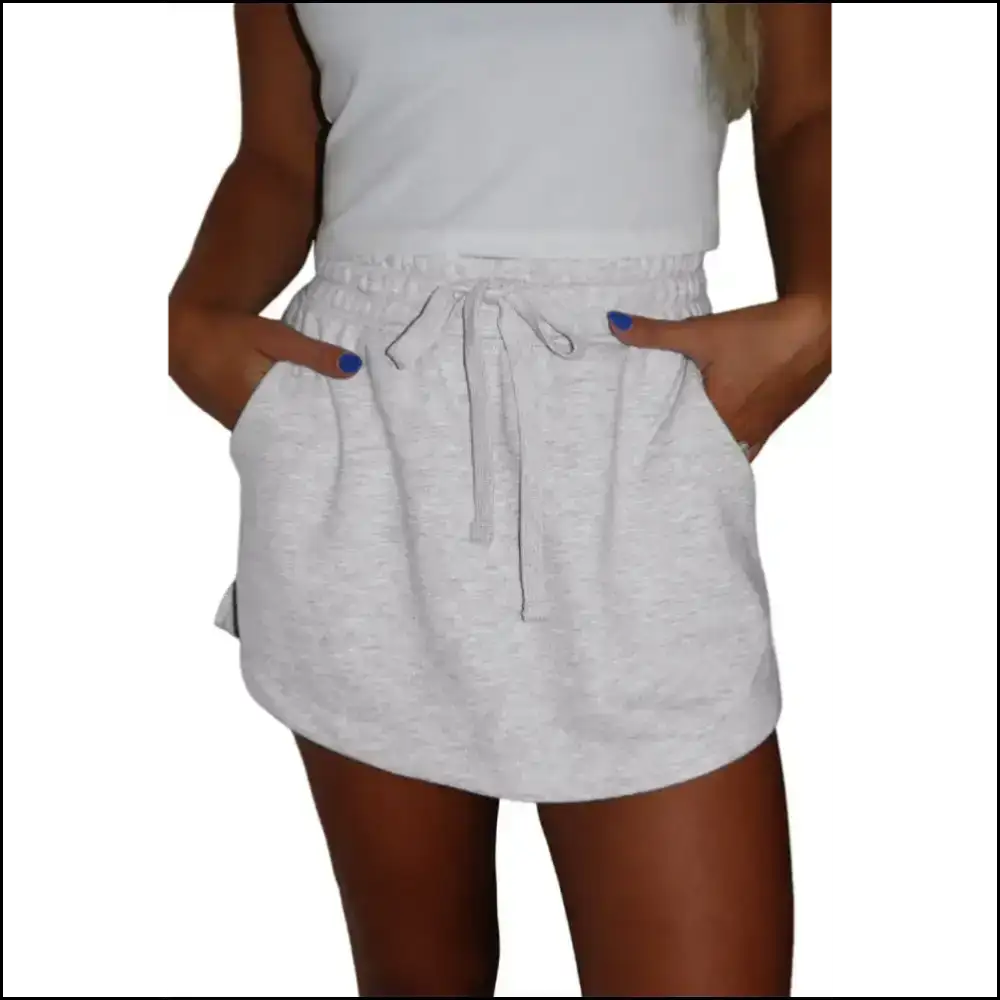 Light Grey French Terry Skort: Comfy & Ready for Anything! π Needful Things - Shorts