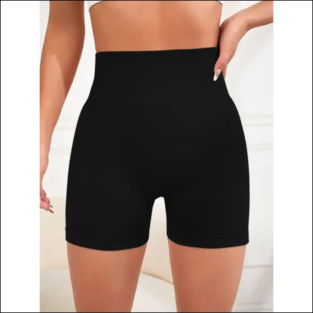 High Waist Active Shorts - Elevate your Style - Black / l