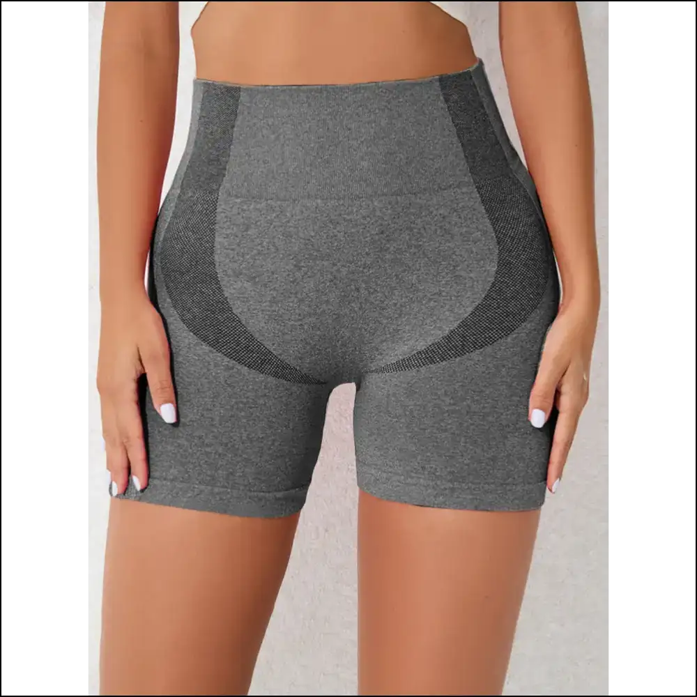 Chic High Waist Active Shorts for Stylish Comfort - Dark Gray / s