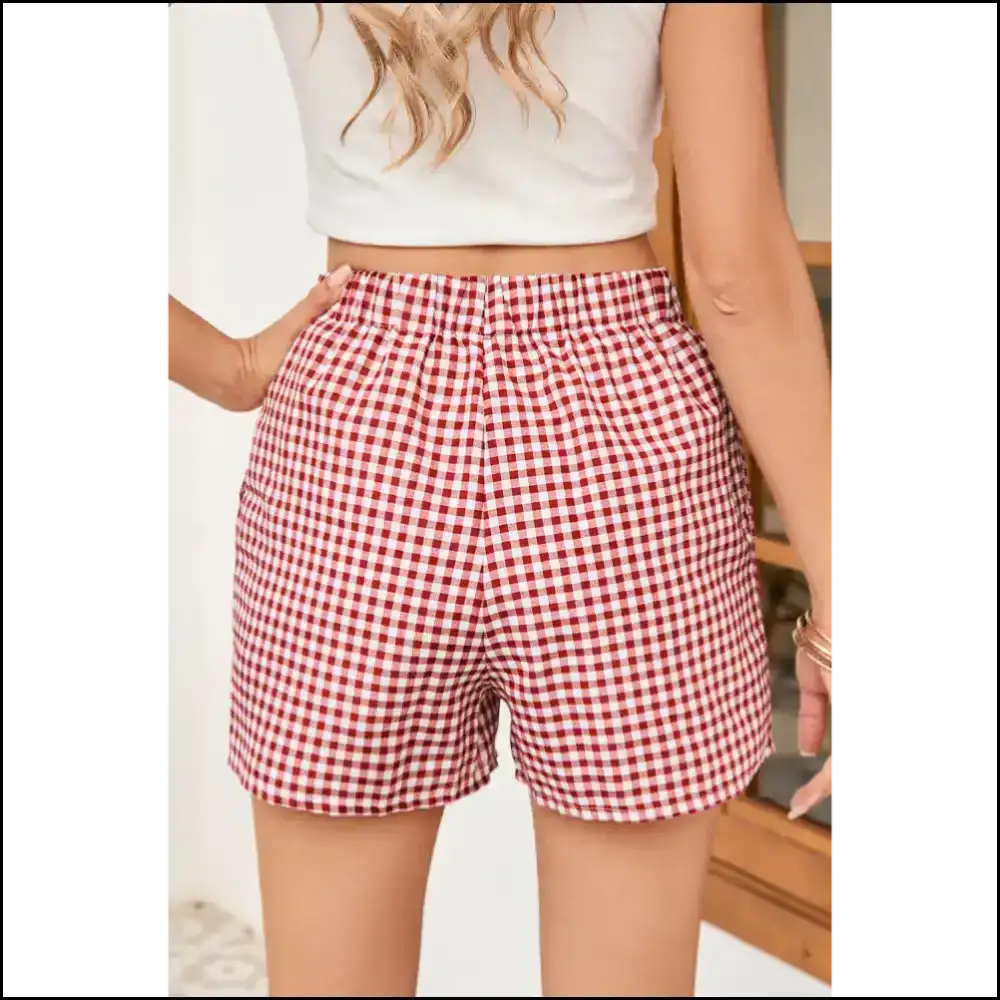 Red Vintage Plaid Shorts: Leg Day Darling! Needful Things ๐ Shorts