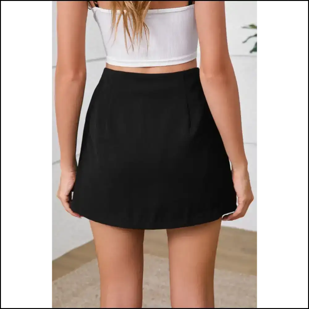 Rhinestone Bow Mini Skirt: Dangerously Glamorous Black ๐ Needful Things - Skirts