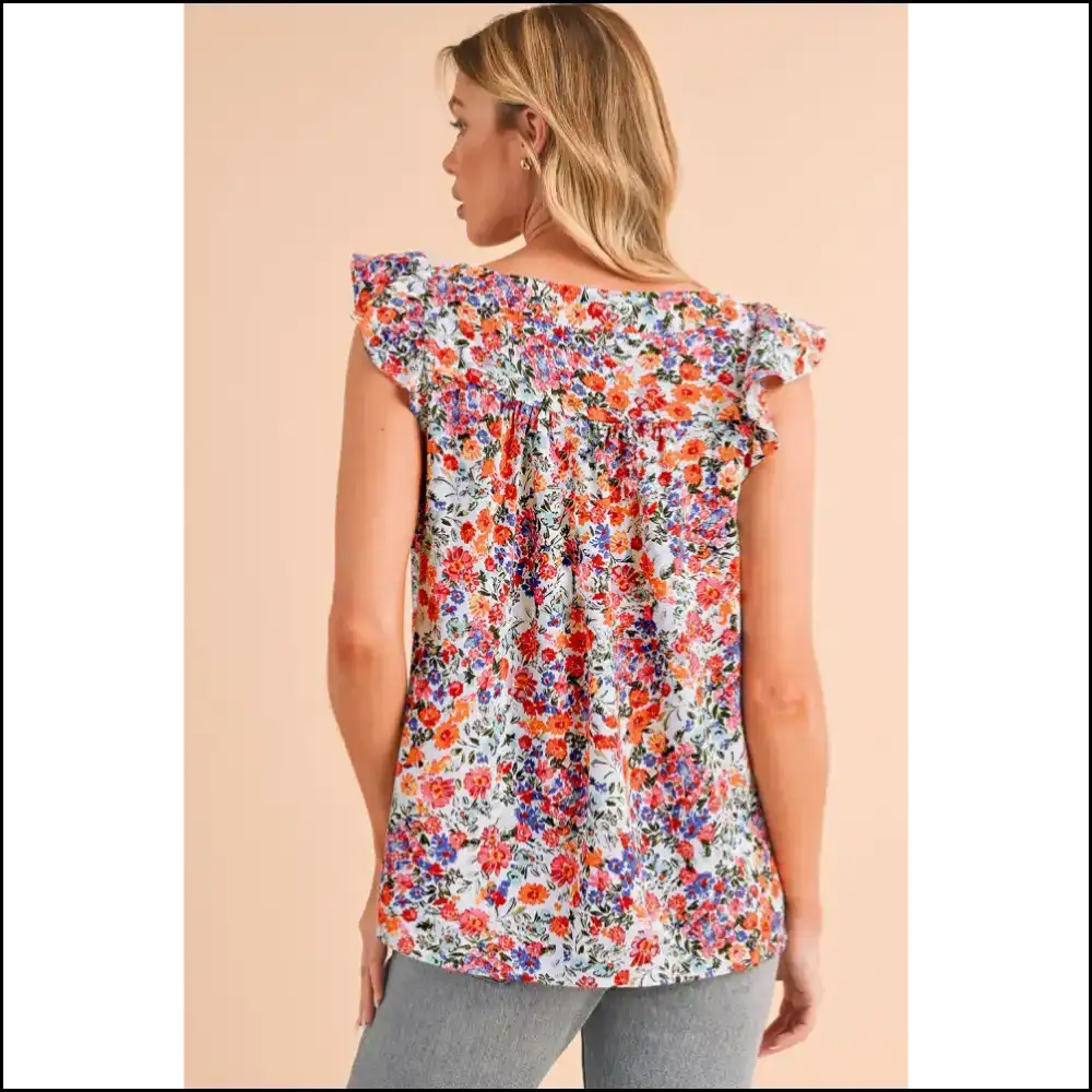 Rose Red Boho Floral: Needful Things’ Sleeveless Shirt 🔥 Adventure Awaits! - Shirts