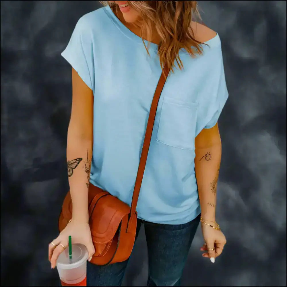Needful Things: Light Blue Tee β Dangerously Basic π Short Sleeve Savior - t Shirts