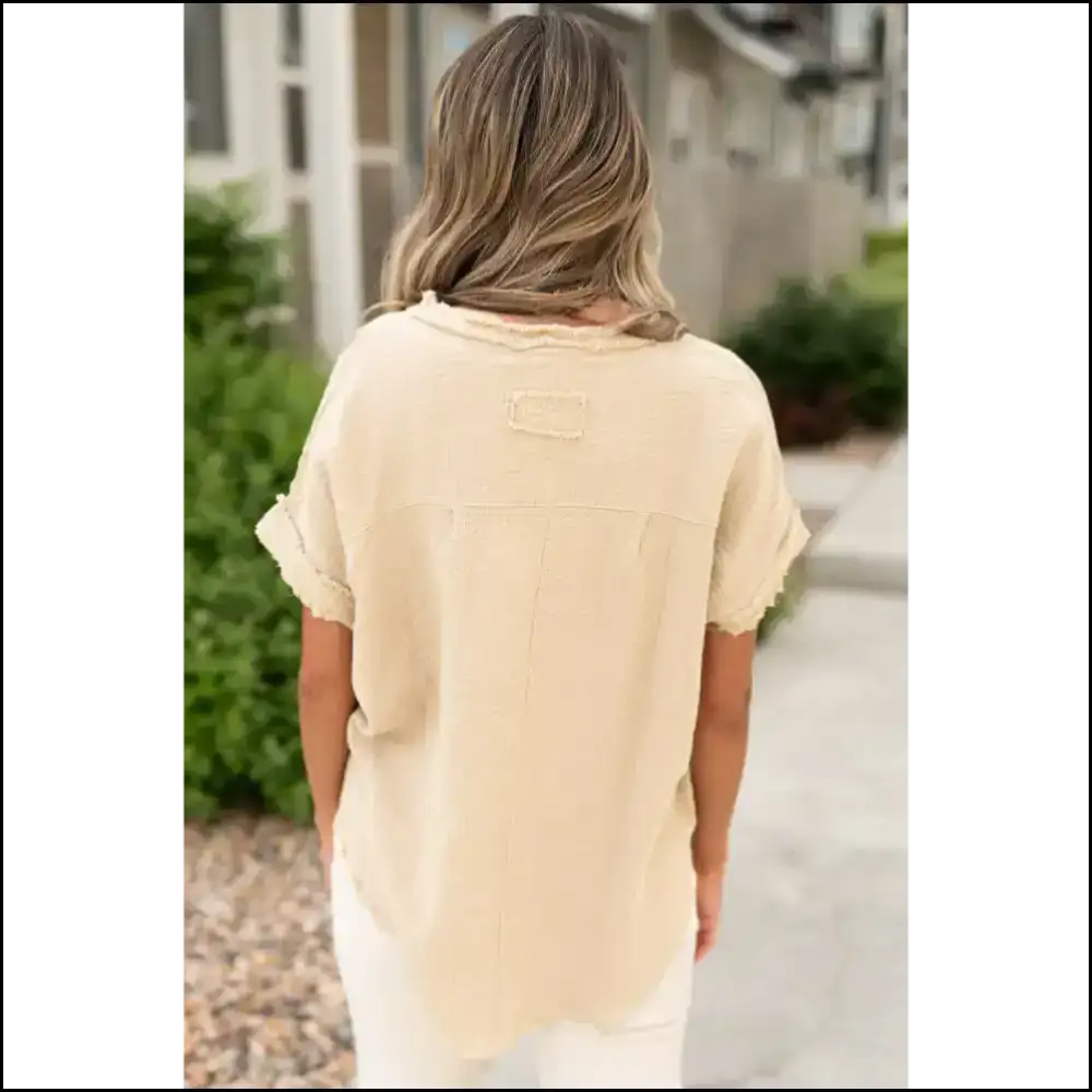 Needful Things: Get your Frayed Trim Henley On! ๐ Parchment Textured Frayed! - t Shirts