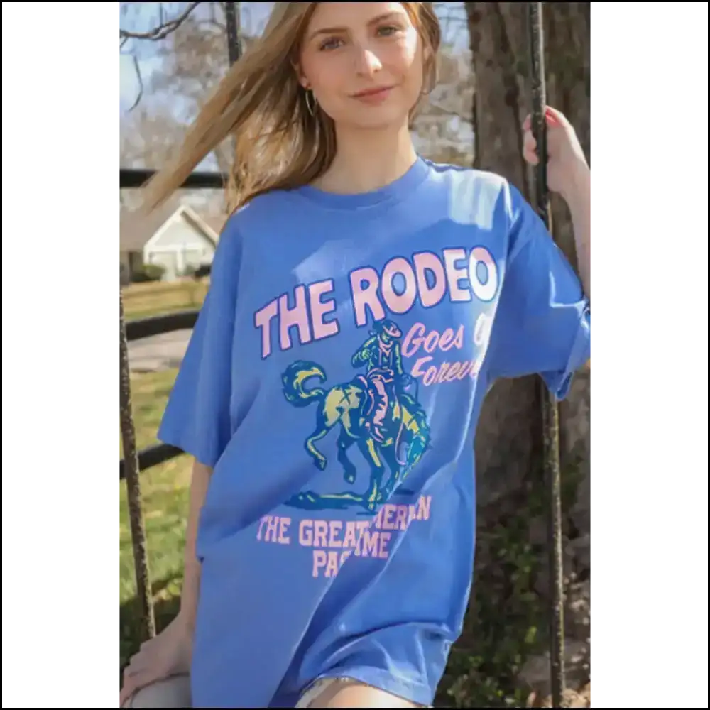 Sky Blue Rodeo Tee: so Comfy It’s Basically! Needful Things - t Shirts