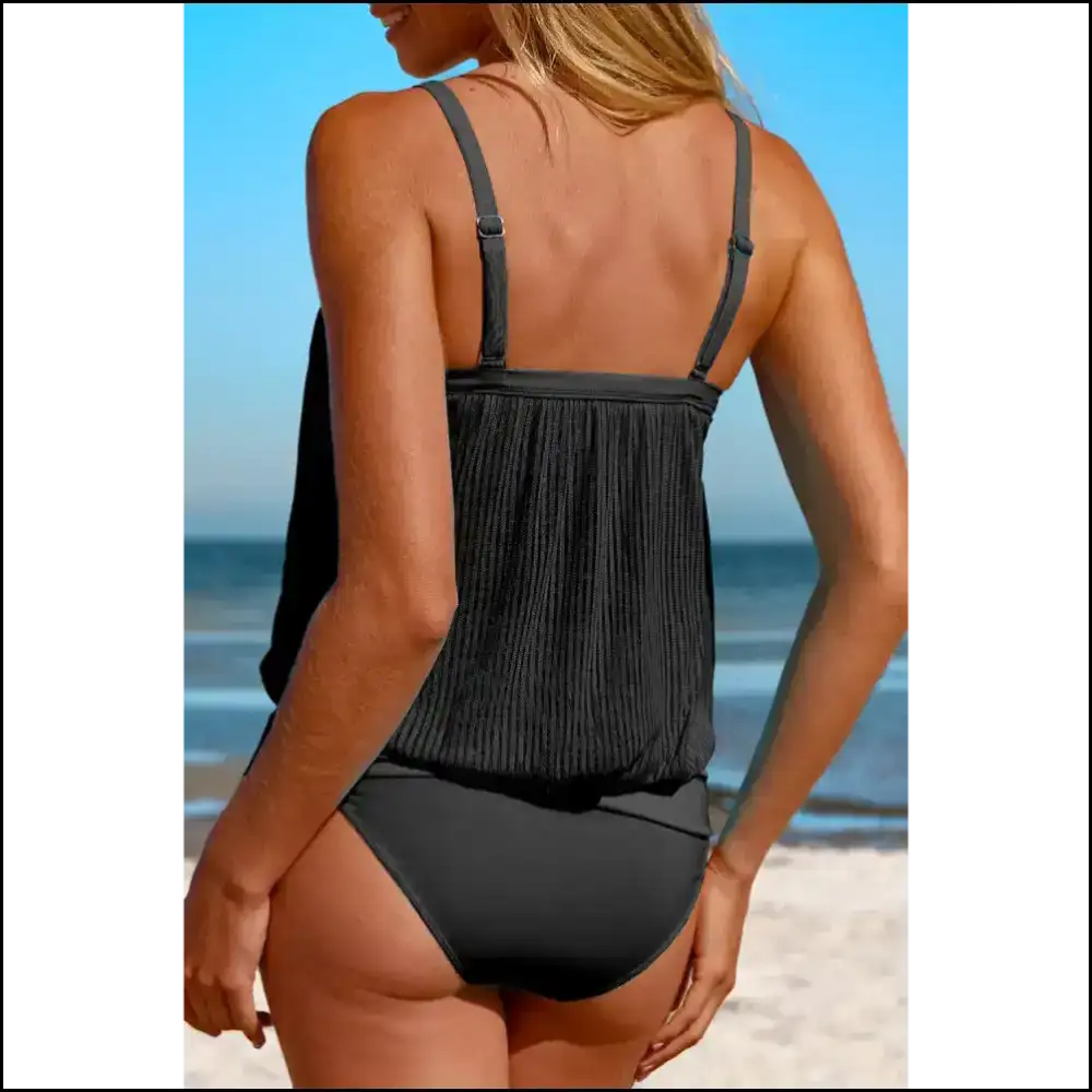 Turquoise Striped Mesh Tankini: Beach Body? Firmative! π Tankinis
