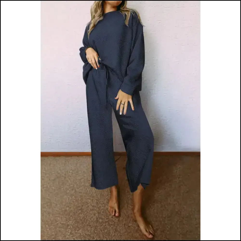 Grass Green Pants Set: from Couch Potato to Insta Baddie 🐸 Needful Things Navy Blue / s Two Piece Sets
