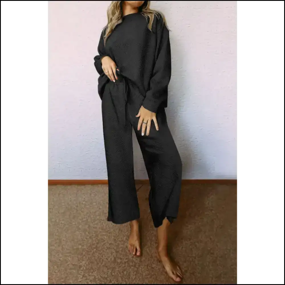 Grass Green Pants Set: from Couch Potato to Insta Baddie 🐸 Needful Things Black / s Two Piece Sets