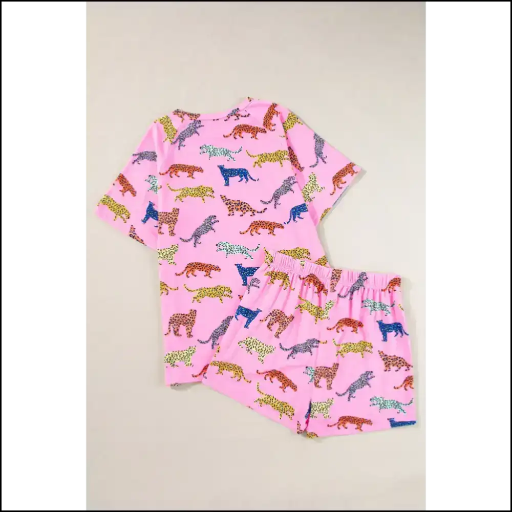 Pink Cheetah Print: so Fetch it Hurts π Needful Things Two Piece Shorts Sets