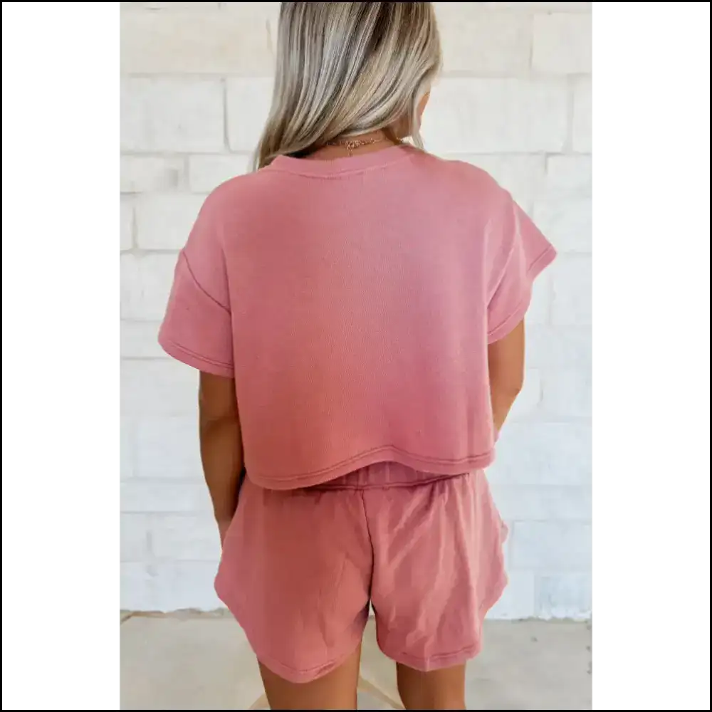 Blossom Cropped Tee Set: Needful Things Made Chic πΈπ Two Piece Shorts Sets