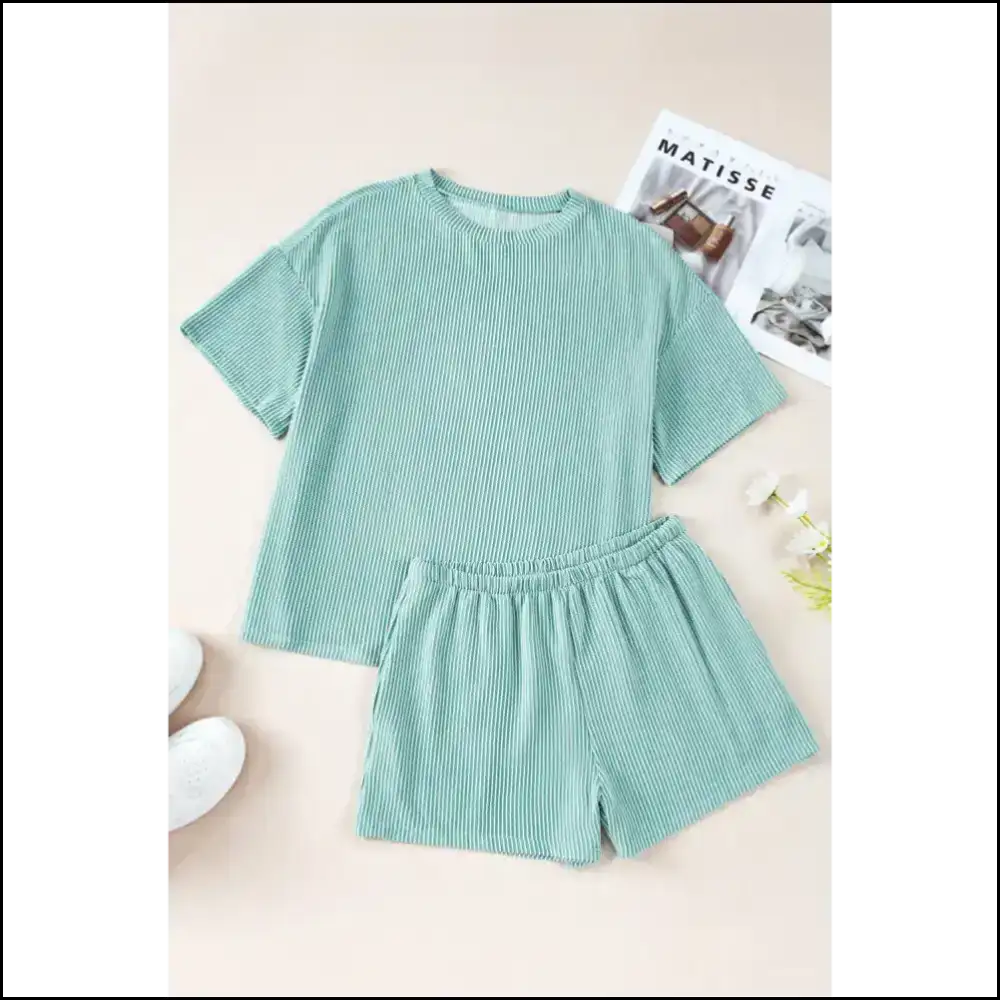 Iceland Blue Ribbed: so Comfy Youll Forget Pants π Needful Things Orange / s Two Piece Shorts Sets