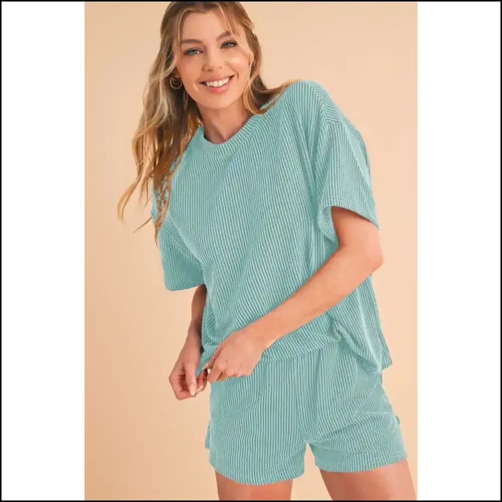 Iceland Blue Ribbed: so Comfy Youll Forget Pants π Needful Things Carbon Grey / s Two Piece Shorts Sets
