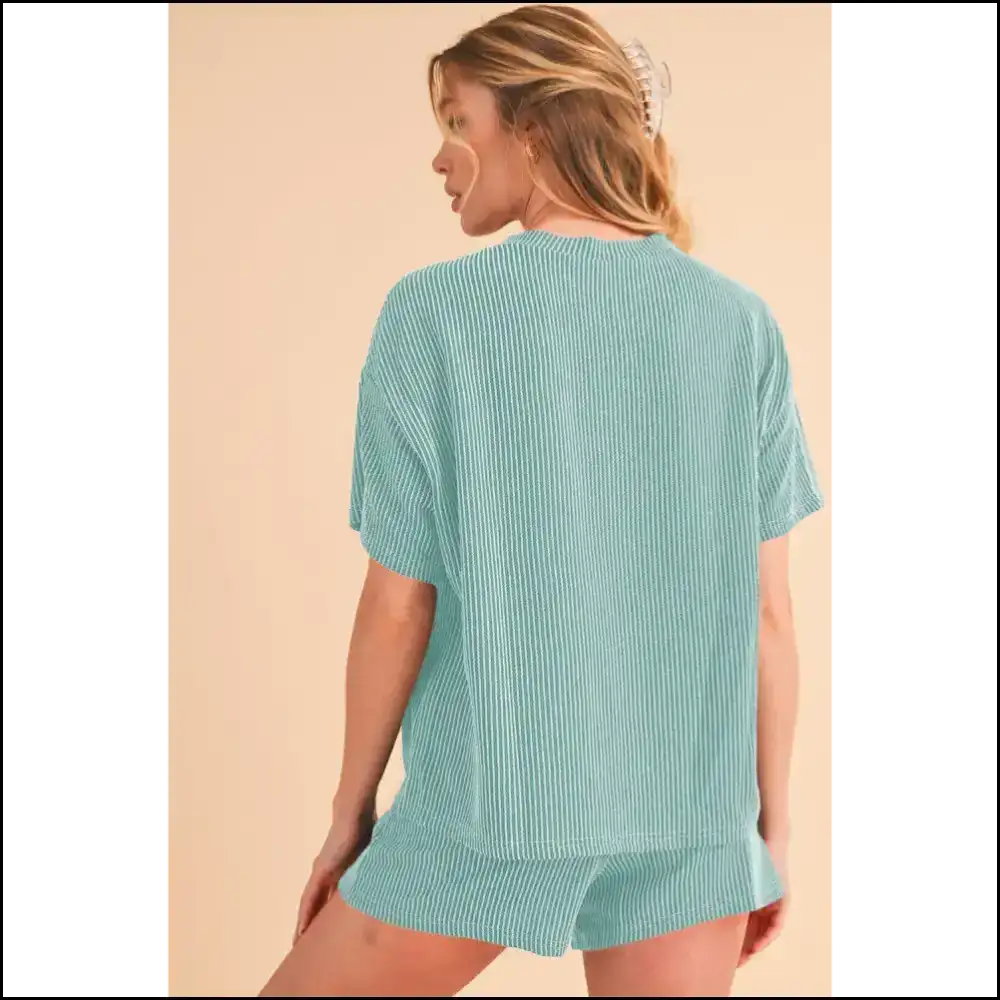 Iceland Blue Ribbed: so Comfy Youll Forget Pants π Needful Things Two Piece Shorts Sets