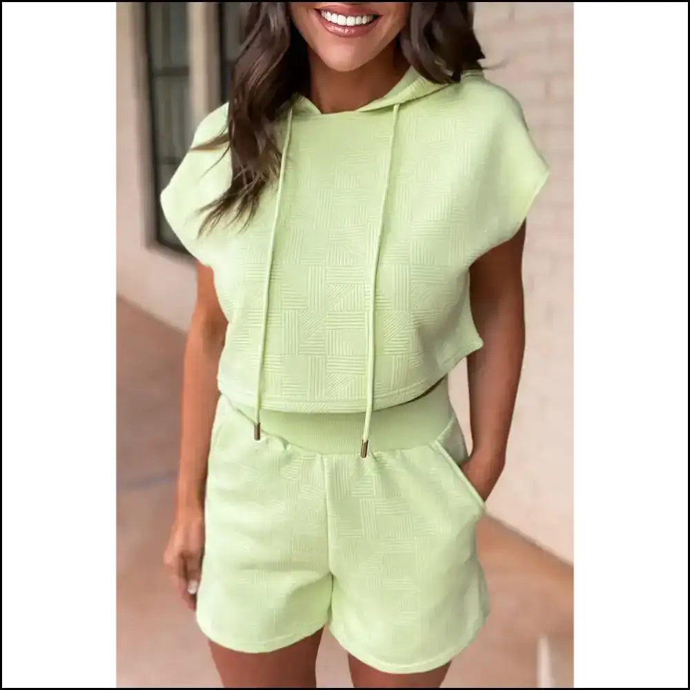 Meadow Mist Green: Looking Cute (needful Things) 😜 - Two Piece Shorts Sets