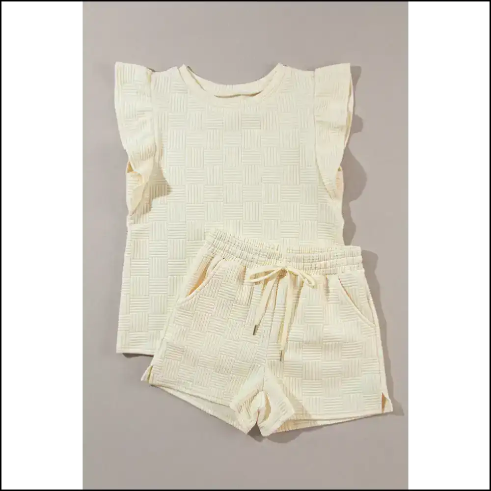 Ruffle Sleeve Tee & Shorts: Slay Queen 👑 (needful Things) Two Piece Shorts Sets