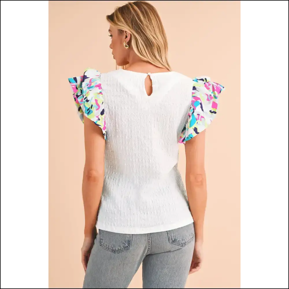 Abstract Puff Sleeve Top: so Chic Itโs Scary (good) - Needful Things ๐ - Blouses on Sale Worldwide Shipping