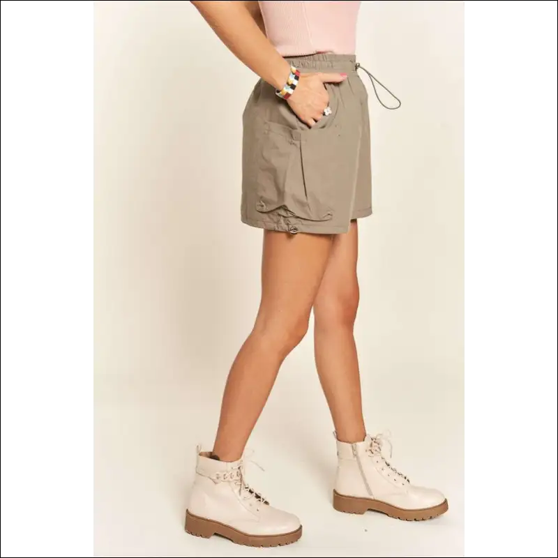 Adora Chic Drawstring Skort with Pockets - Shorts on Sale Worldwide Shipping
