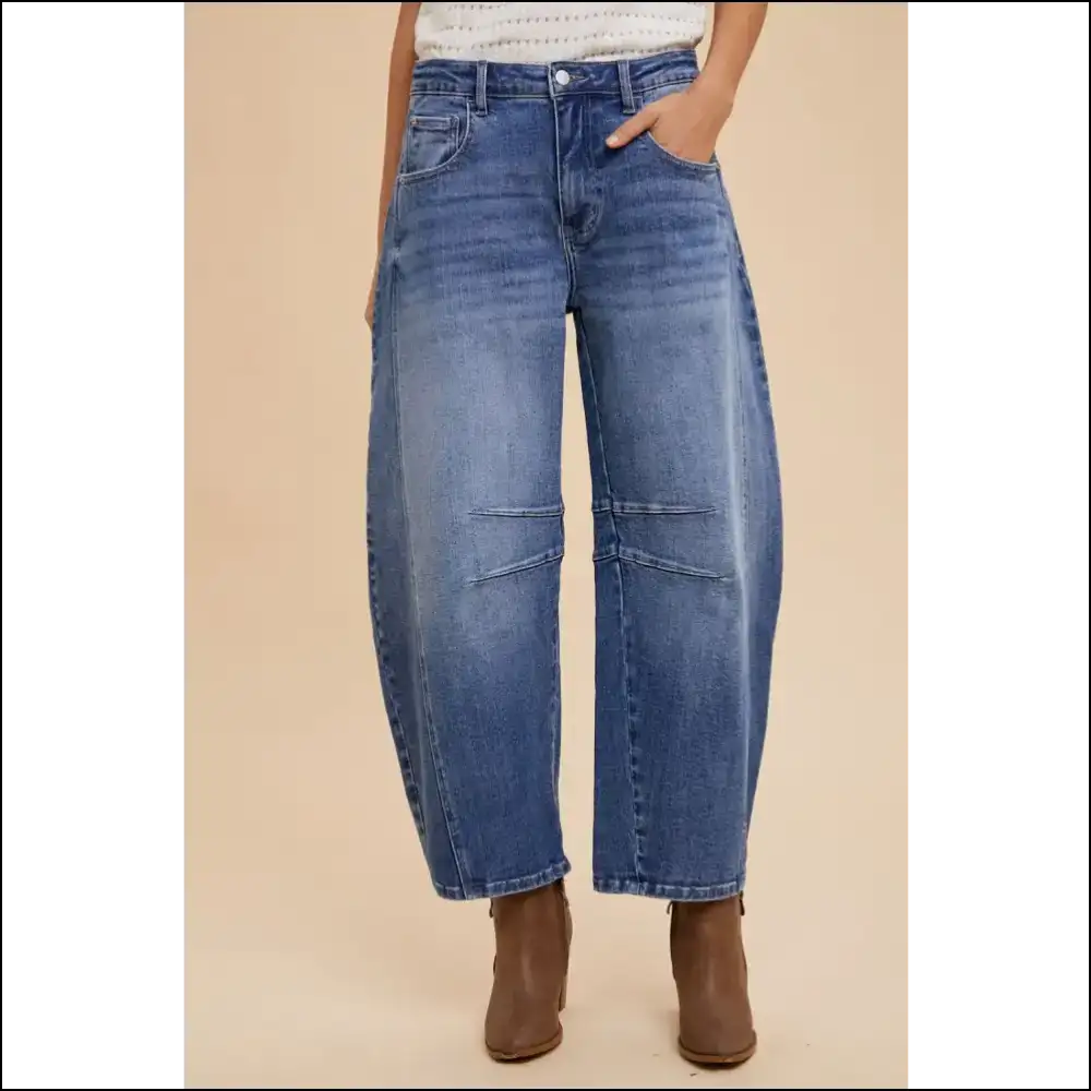 Annie Wear Barrel Leg Jeans: Get Ready to Turn Heads and Drop Jaws! ππ - Jeans on Sale Worldwide Shipping