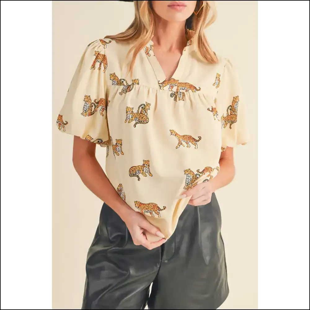 Apricot Animal Print: Unleash your Inner Basic Beast π Needful Things - s - Blouses on Sale Worldwide Shipping