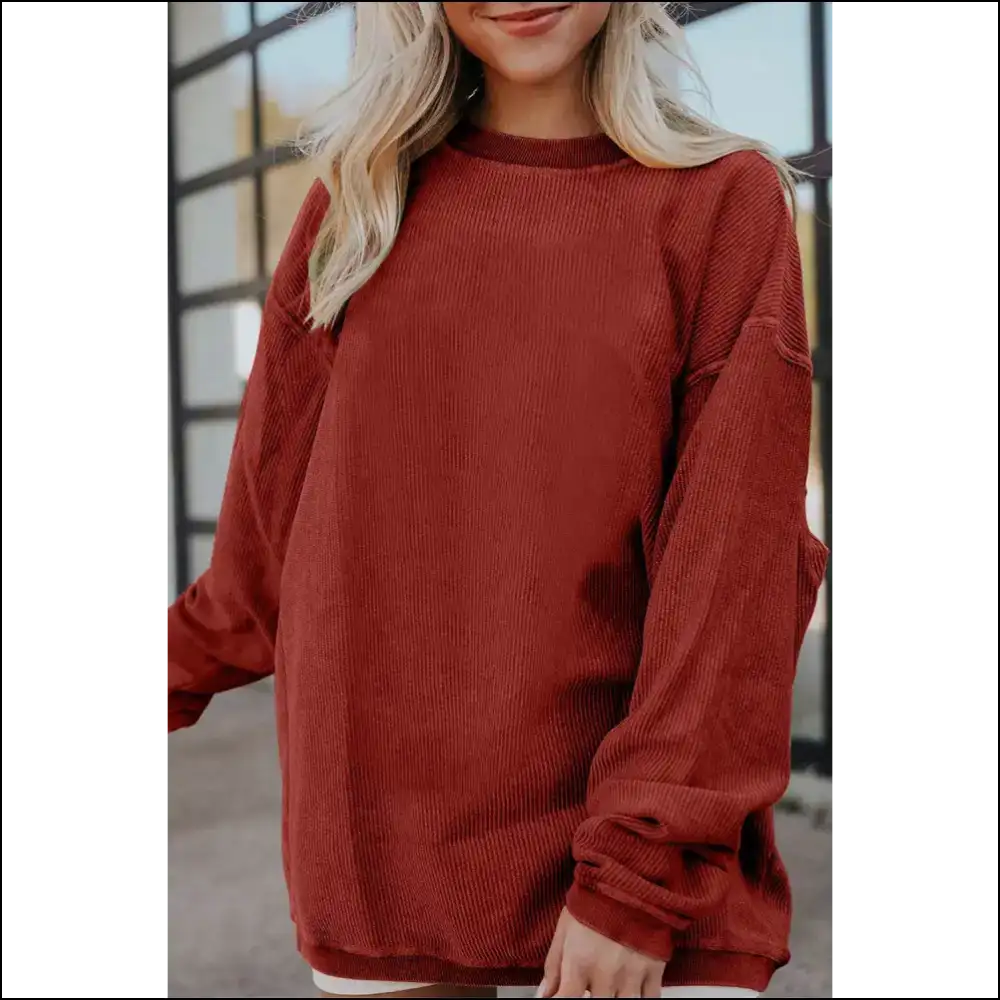 Apricot Drop Dead Gorgeous Oversized Sweatshirt! Needful Things. 🍑 - Racing Red / s - Sweatshirts & Hoodies on Sale Worldwide Shipping
