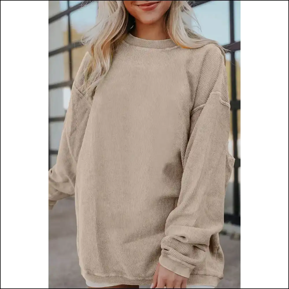 Apricot Drop Dead Gorgeous Oversized Sweatshirt! Needful Things. 🍑 - Smoke Gray / s - Sweatshirts & Hoodies on Sale Worldwide Shipping