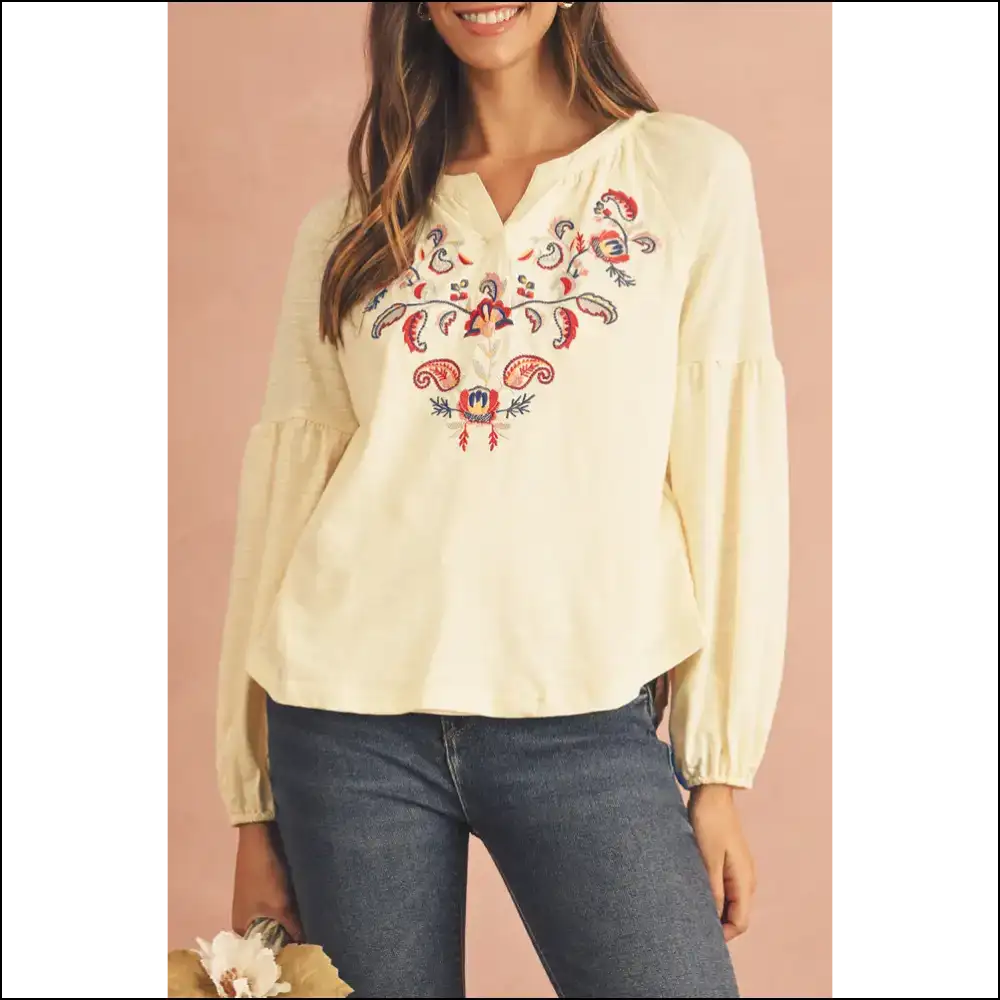 Apricot Paisley Floral: Finally a Blouse that Gets you π Needful Things - s - Blouses on Sale Worldwide Shipping