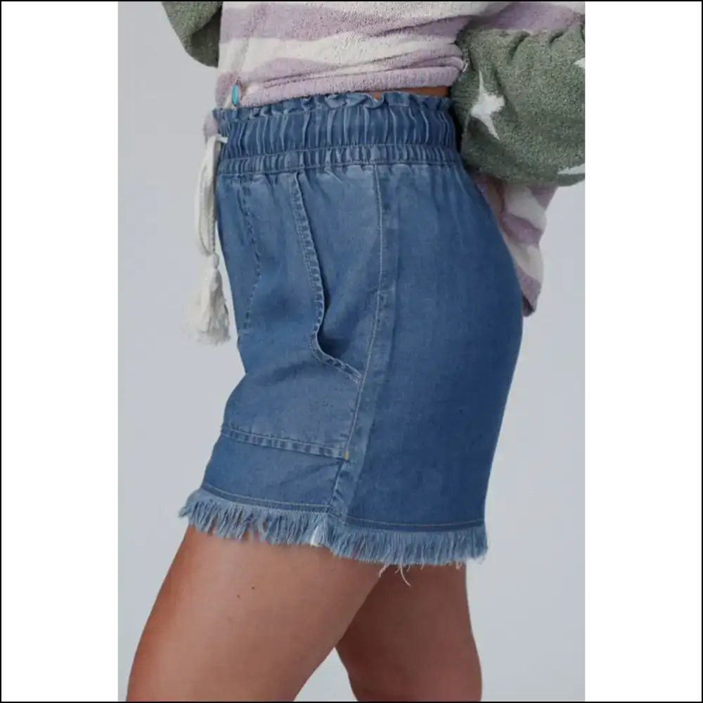 Ashleigh’s High Waist Denim Shorts: Bootylicious Blue Jeans Needful Things 🍑 - Shorts on Sale Worldwide Shipping