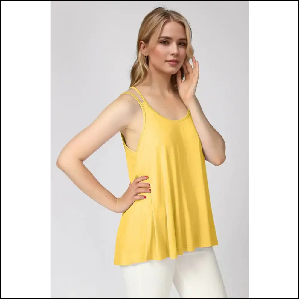 Basic Bae Bamboo Cami - Chic & Sustainable - Gold / s - Tank Tops on Sale Worldwide Shipping