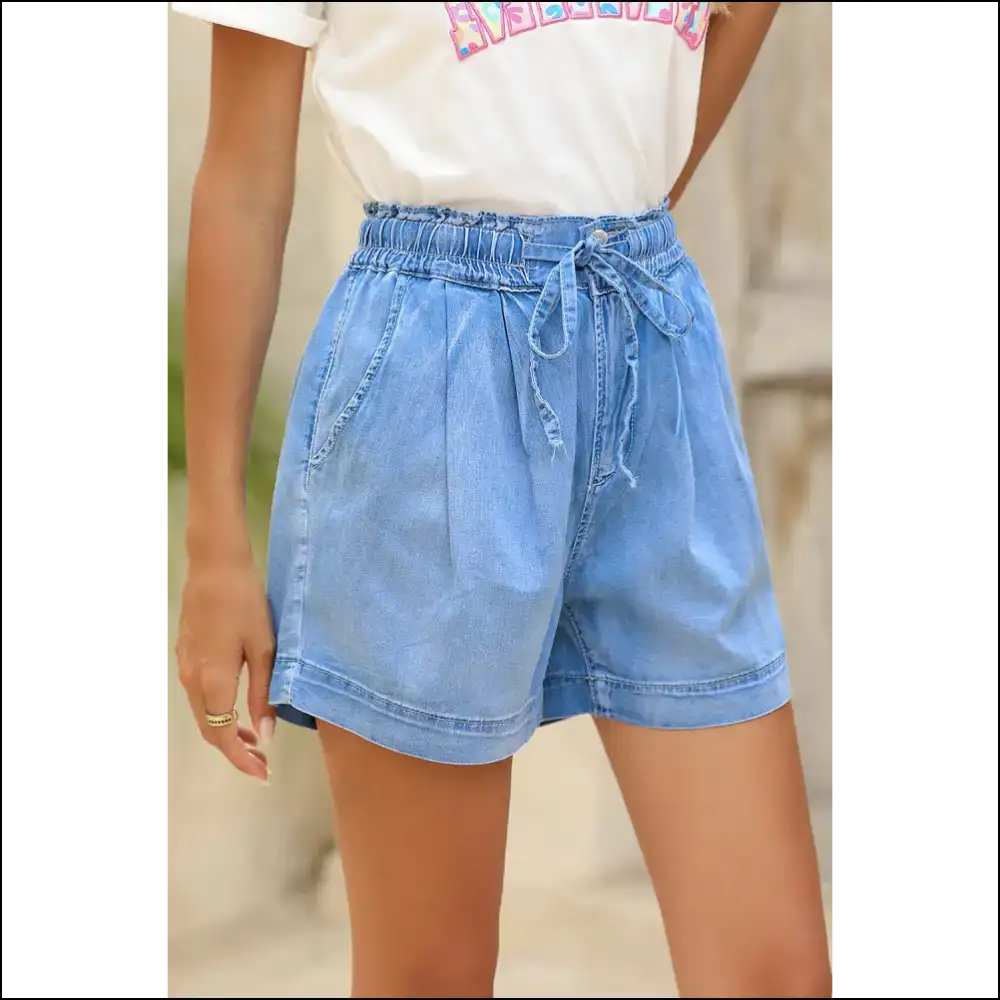 Beau Blue Denim Shorts: Comfy & Dangerously Cute! π Needful Things Approved - Shorts on Sale Worldwide Shipping
