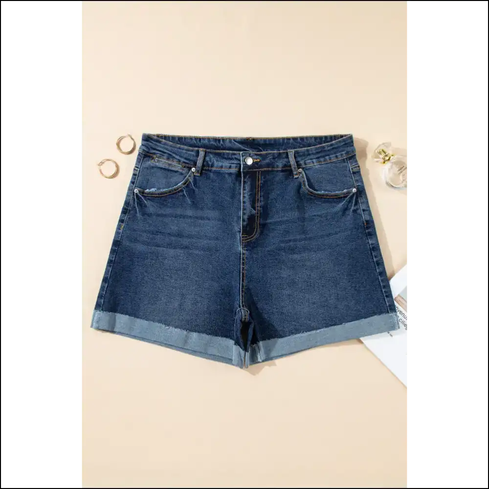 Beau Blue High Waist Denim Shorts: Thighs the Limit! ๐ Needful Things - Shorts on Sale Worldwide Shipping