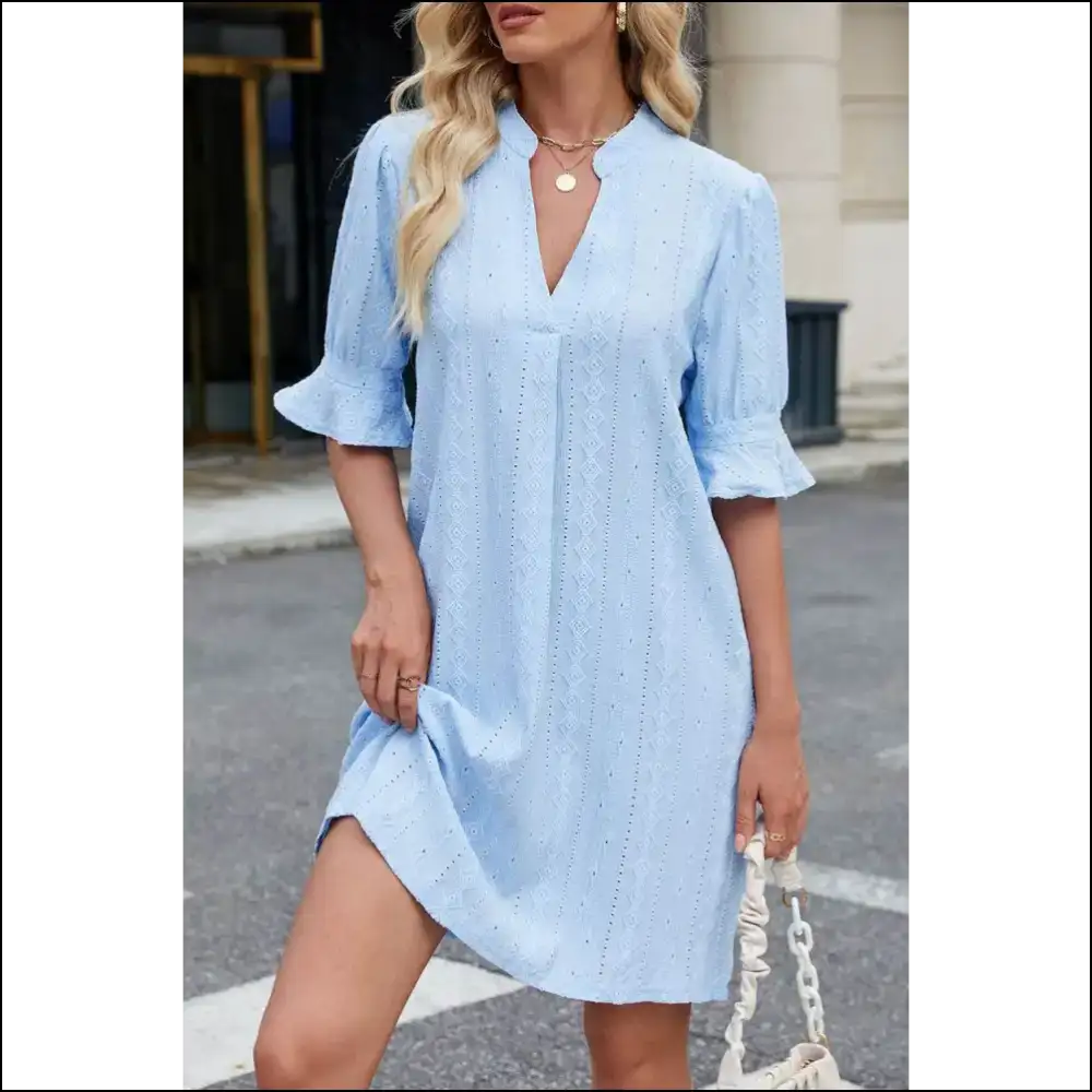 Beau Blue Split Dress: Dangerously Cute! π Needful Things - s - Short Dresses on Sale Worldwide Shipping