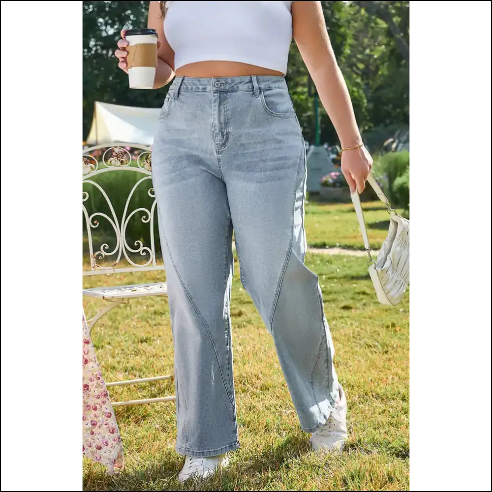 Beau Blue Vintage Seamed Jeans: Size Fabulous! Needful Things ✨ - Plus Bottoms on Sale Worldwide Shipping