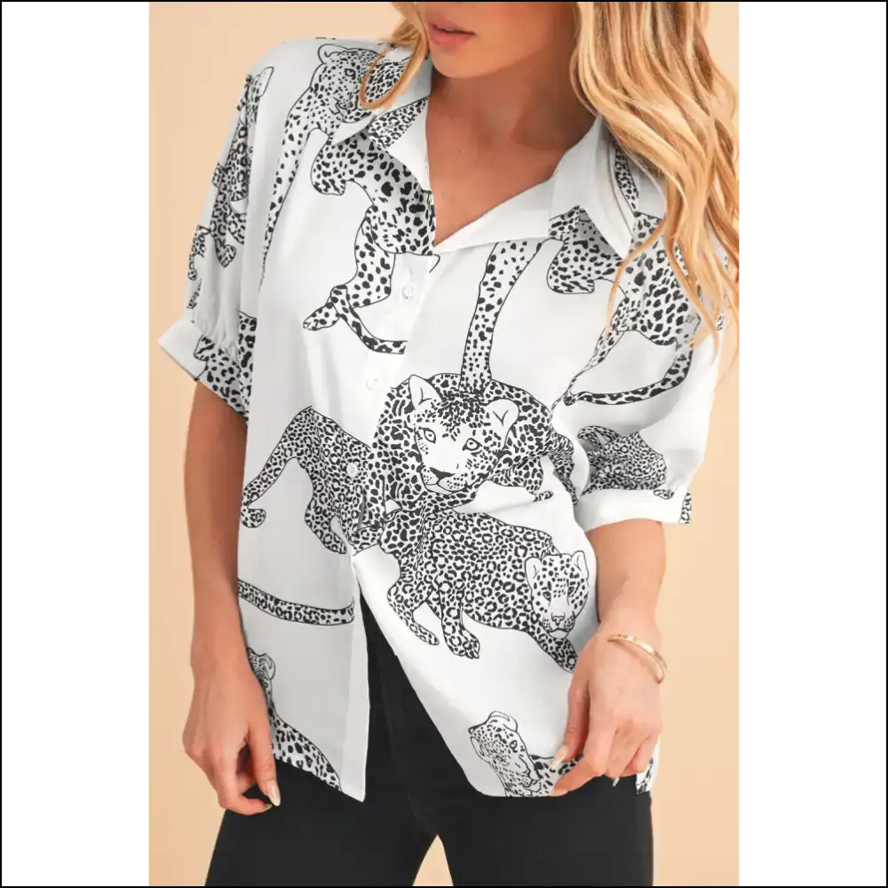 Beige Cheetah Print: Sassy Needful Things! ๐ Chic - s - Blouses on Sale Worldwide Shipping