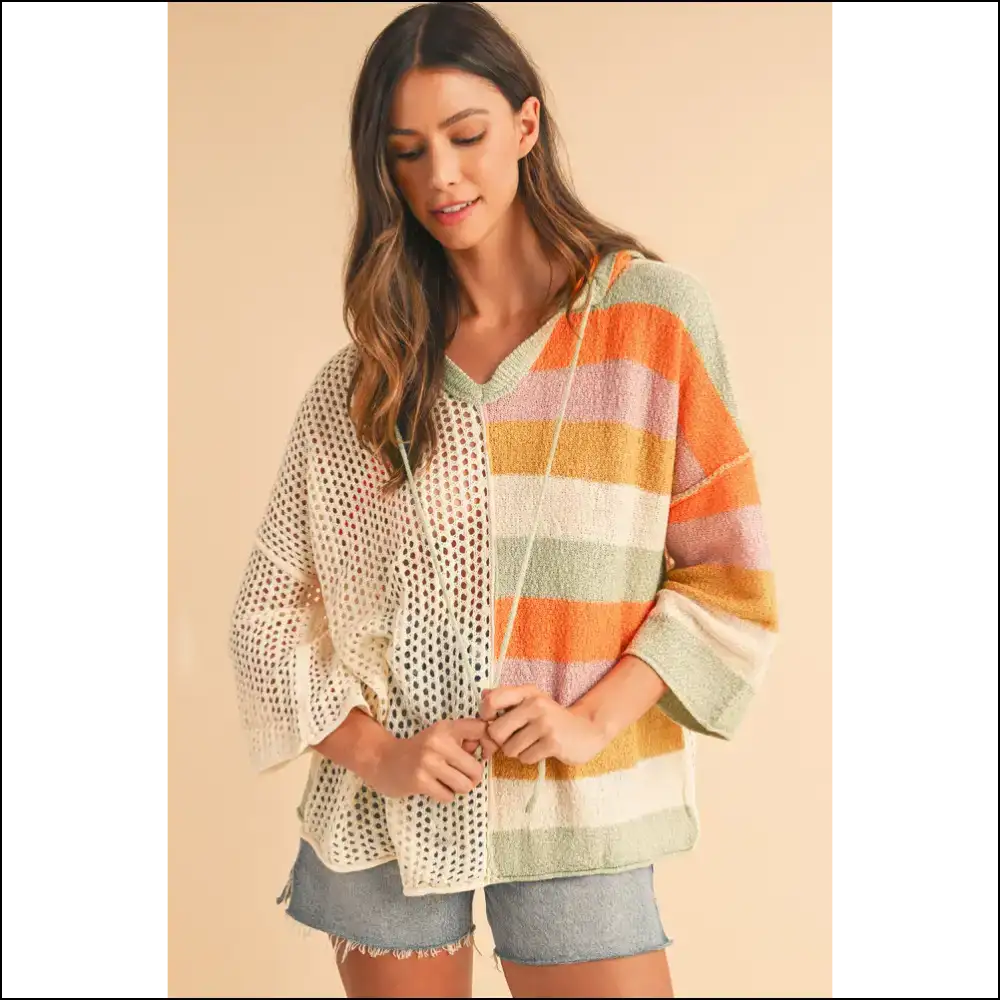 Beige Oversized Hooded Sweater: i Woke Up Like this (chic) Sweaters on Sale Worldwide Shipping