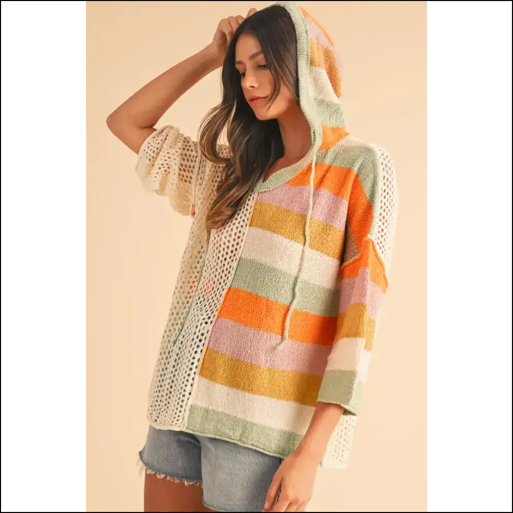 Beige Oversized Hooded Sweater: i Woke Up Like this (chic) Sweaters on Sale Worldwide Shipping