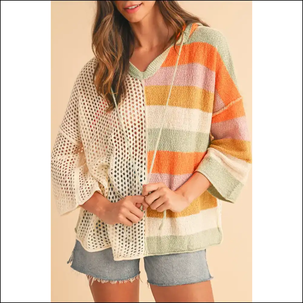 Beige Oversized Hooded Sweater: i Woke Up Like this (chic) s - Sweaters on Sale Worldwide Shipping