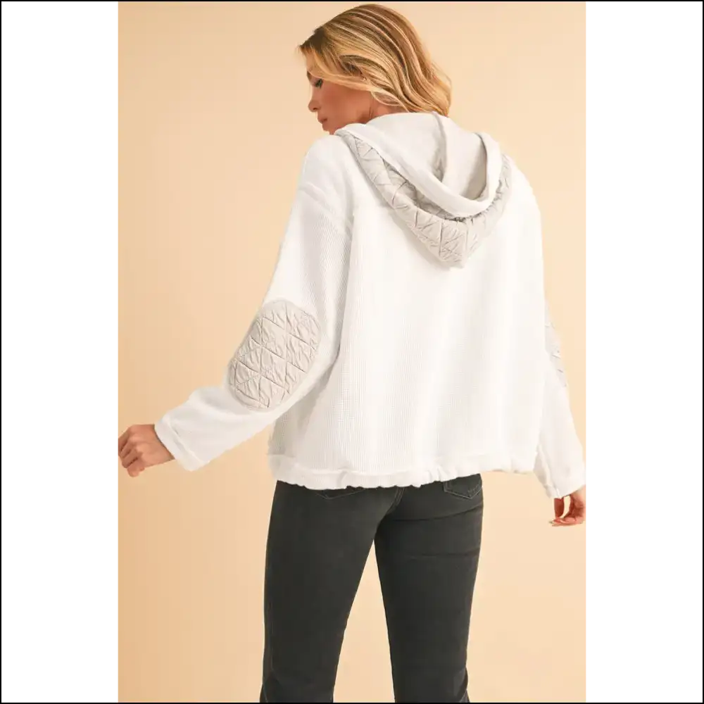 Beige Quilted Patchwork Hooded Jacket: Basically a Wearable Hug! Needful Things 🥰 - Jungle Green / s - Jackets Outerwear on Sale Worldwide