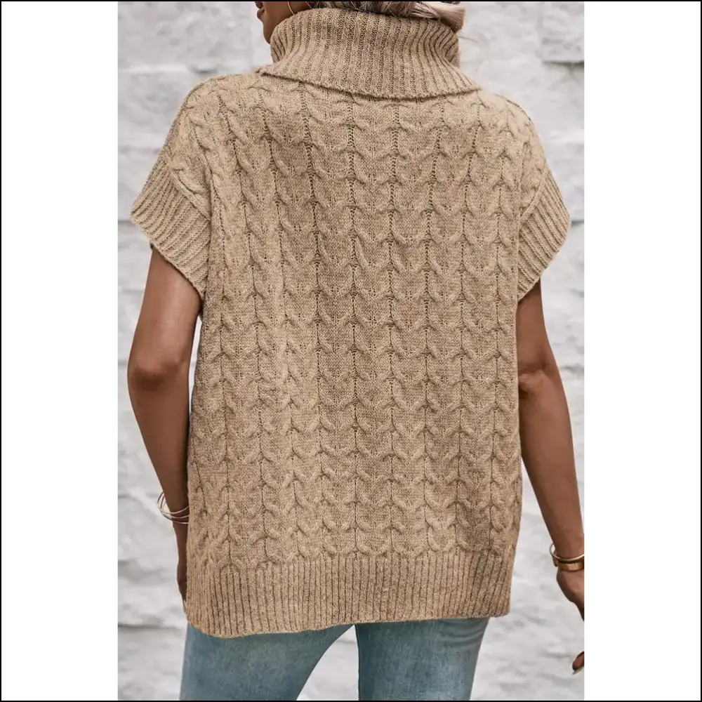 Beige Turtleneck of Doom (but Like a Cozy Doom) 🧶 Needful Things - Knit Tops on Sale Worldwide Shipping