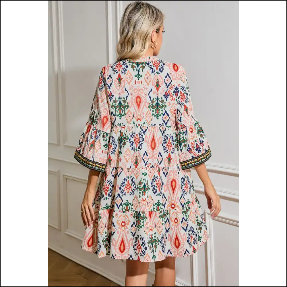 Bell Sleeve Mini Dress: Dress Like you Own Needful Things π - Short Dresses on Sale Worldwide Shipping
