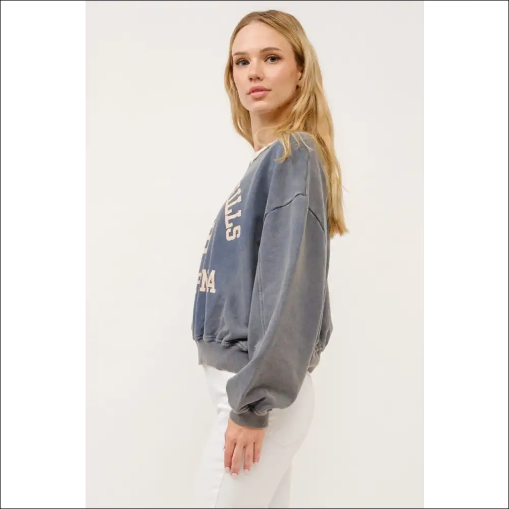 Beverly Hills 92 California Contrast Crop Sweatshirt - Sweatshirts & Hoodies on Sale Worldwide Shipping