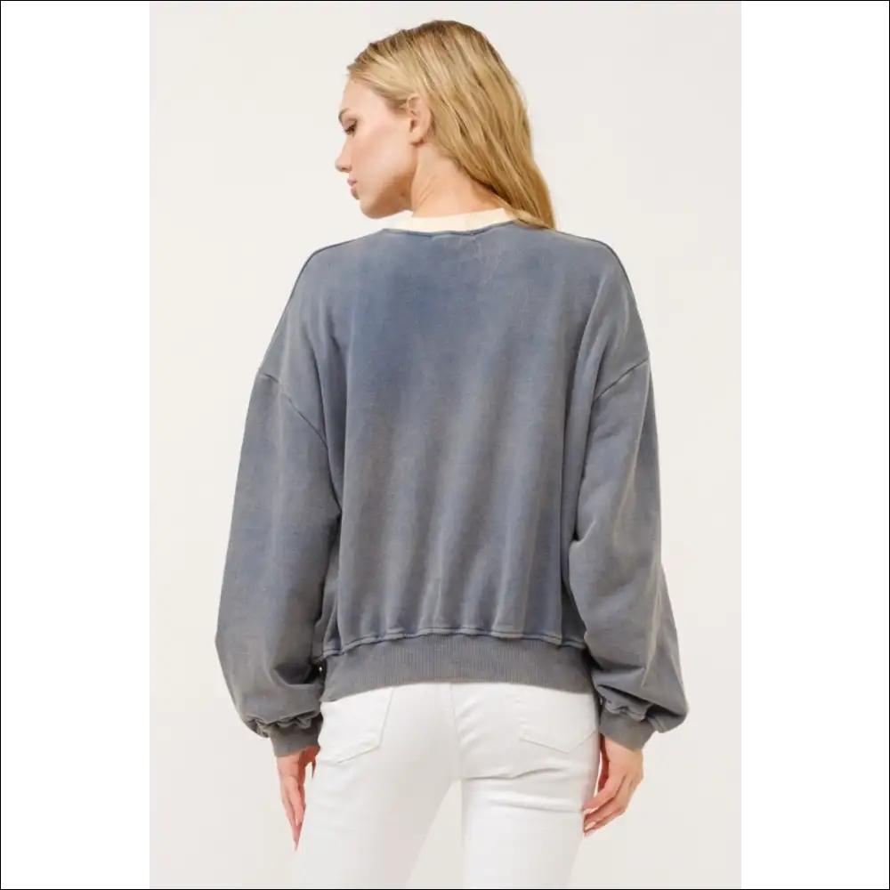 Beverly Hills 92 California Contrast Crop Sweatshirt - Sweatshirts & Hoodies on Sale Worldwide Shipping