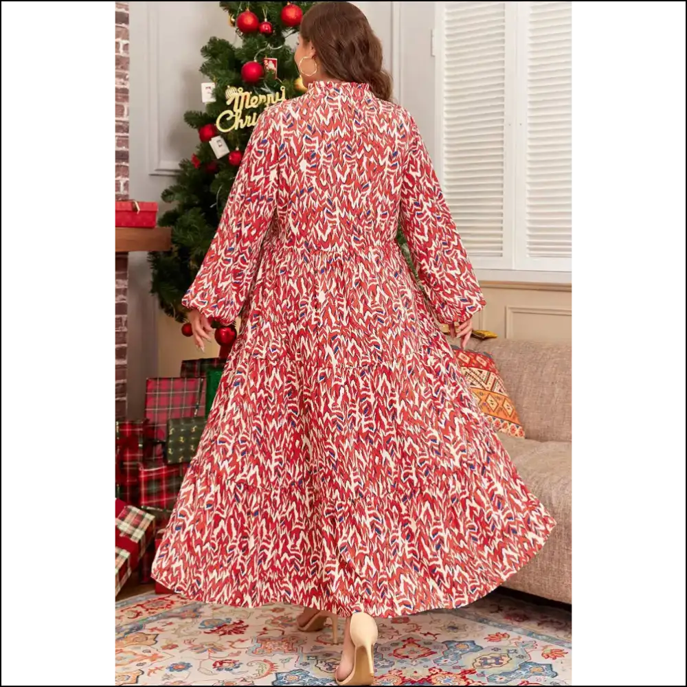 Big Girl Red Dress: Size Abstract Print Power! ๐ Needful Things - Plus Dresses on Sale Worldwide Shipping