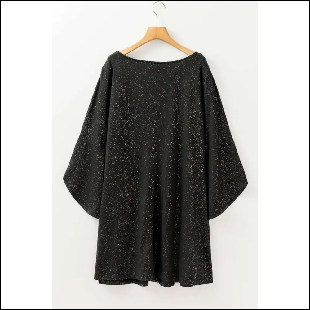 Black Bell Sleeve Mini Dress: Curves & Ready to Slay Queen! ๐ Needful Things - Plus Size Dresses on Sale Worldwide Shipping