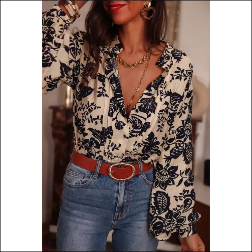 Black Boho Floral Shirt your New Wingwoman - s - Blouses on Sale Worldwide Shipping