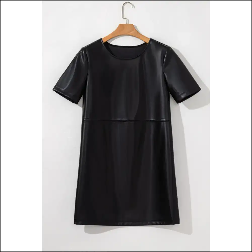 Black Faux Leather Mini Dress: so Chic it Hurts 🖤 Needful Things - Short Dresses on Sale Worldwide Shipping