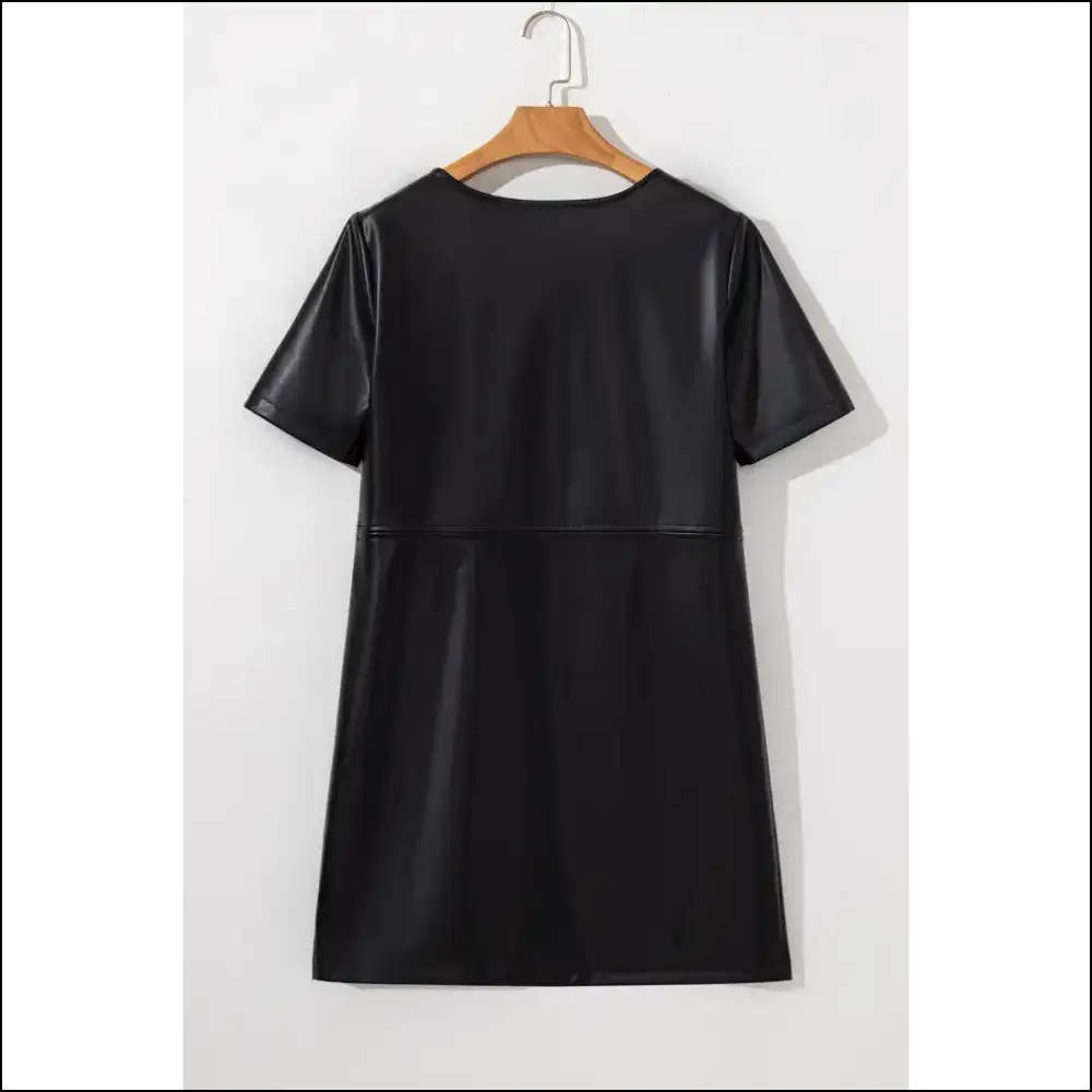 Black Faux Leather Mini Dress: so Chic it Hurts 🖤 Needful Things - Short Dresses on Sale Worldwide Shipping