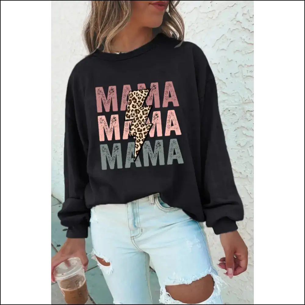 Black Leopard Lightning Mama: Unleash your Inner Sass! 🐆⚡ - Graphic Sweatshirts & Hoodies on Sale Worldwide Shipping