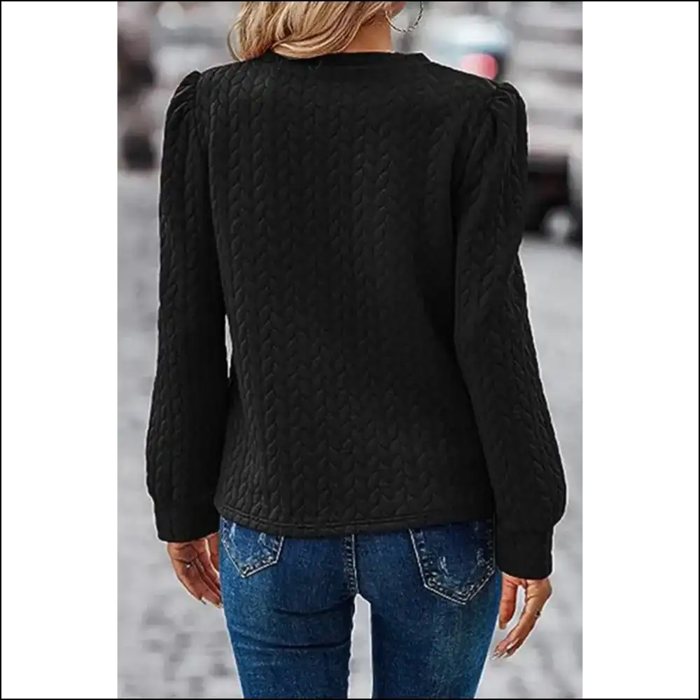 Black Quilted Puff Sleeve: so Chic Itβs Practically Illegal (needful Things) π - Sweatshirts & Hoodies on Sale Worldwide Shipping