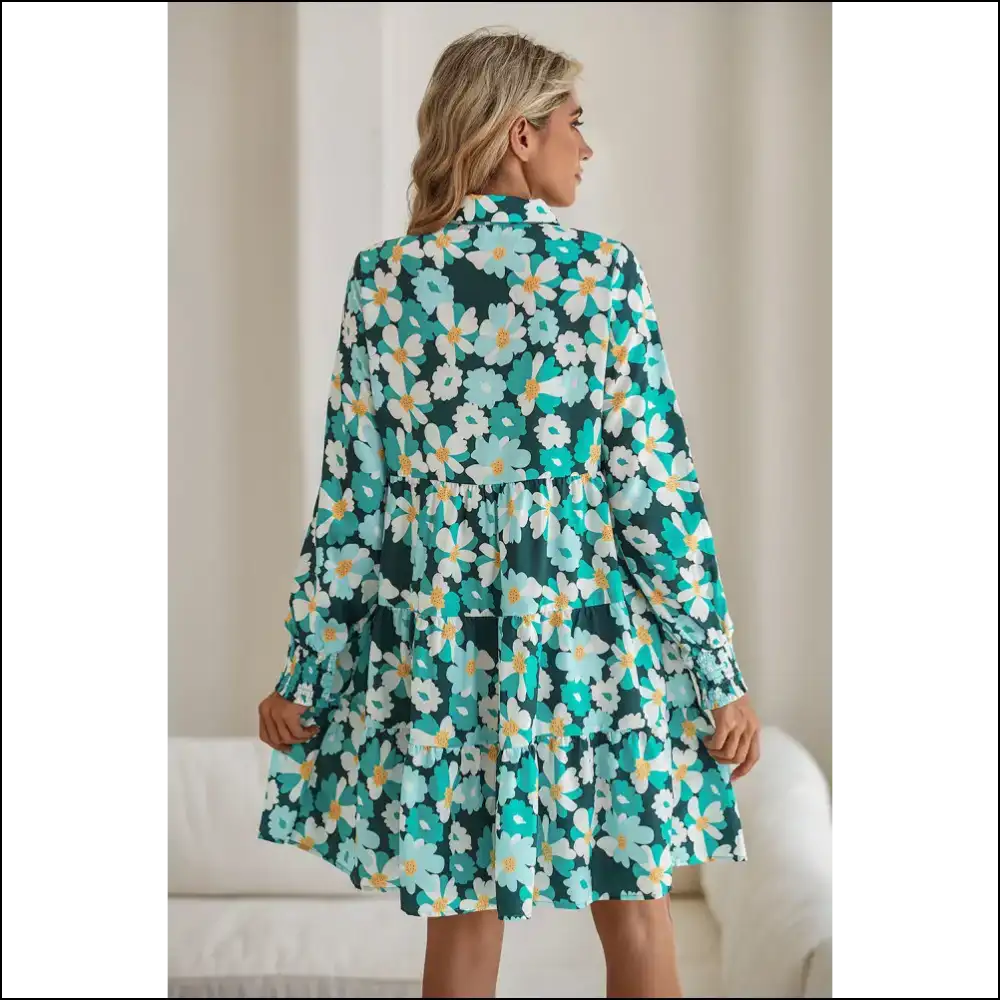 Blackish Green Floral Mini Dress: Slay Queen! π (needful Things) - Short Dresses on Sale Worldwide Shipping