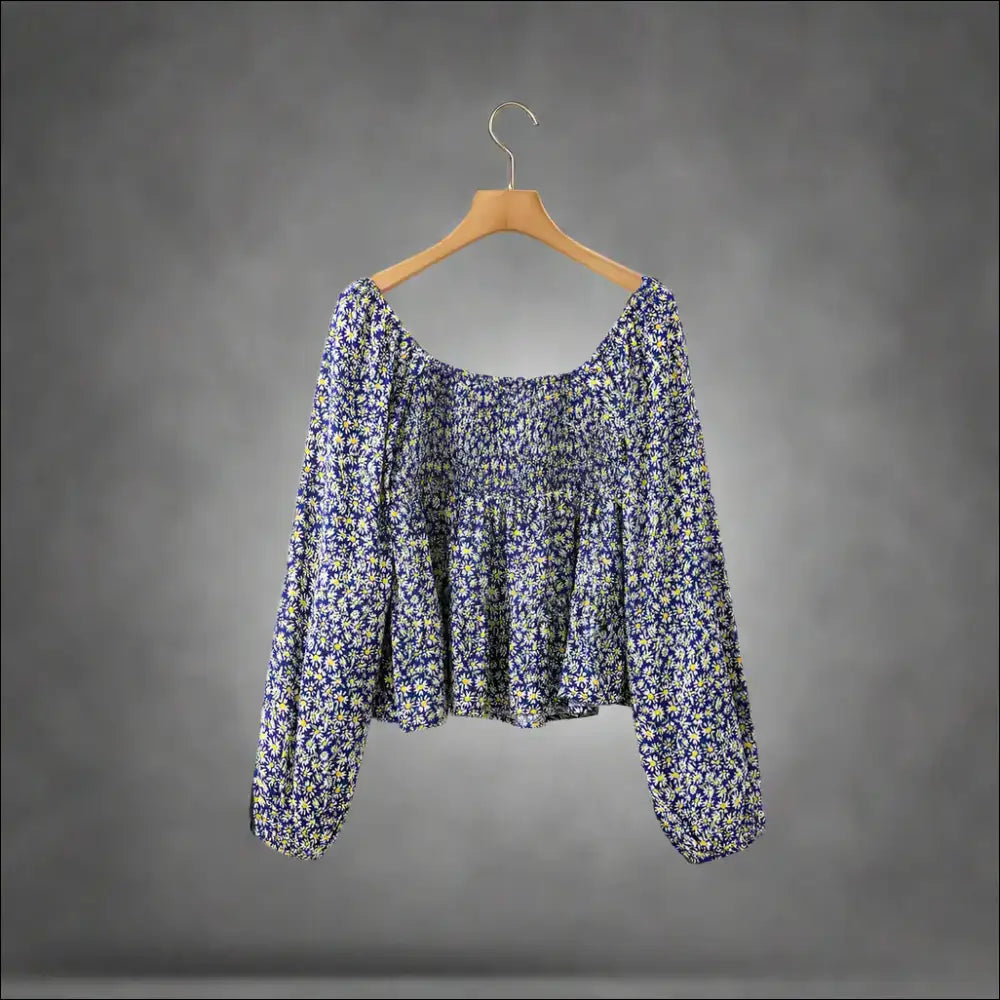 Blue Boho Floral: so Fab It’s Practically Illegal 💙 Needful Things - s - Blouses on Sale Worldwide Shipping
